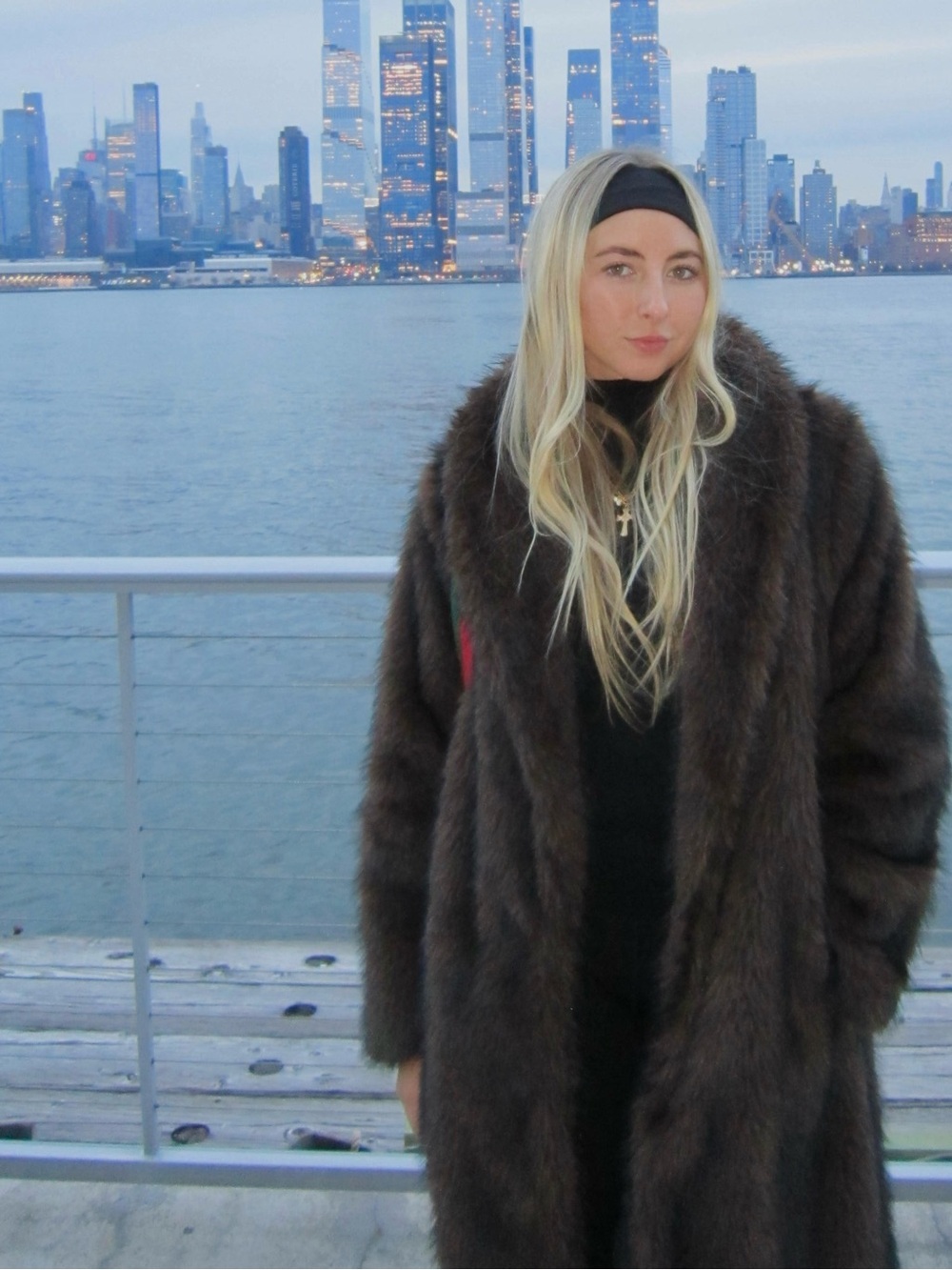 Brown Faux Fur Long Coat